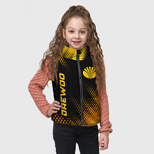 Детский жилет Daewoo - gold gradient вертикально / 3D-Черный – фото 3