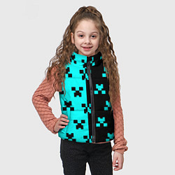Детский жилет Minecraft pattern game, цвет: 3D-черный — фото 2