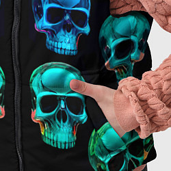 Детский жилет Neon skulls - ai art pattern, цвет: 3D-черный — фото 2