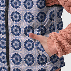 Детский жилет Узор синяя плитка, цвет: 3D-светло-серый — фото 2