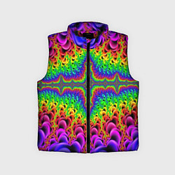 Детский жилет Фрактальный узор психоделика, цвет: 3D-черный
