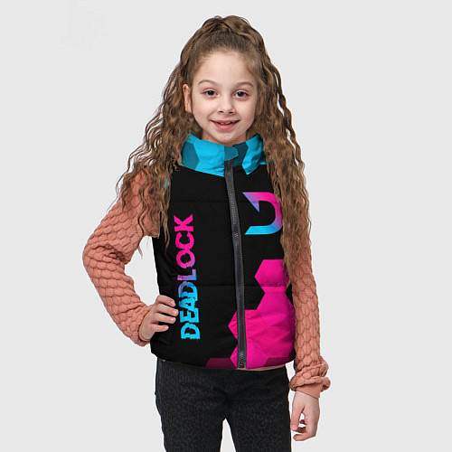 Детский жилет Deadlock - neon gradient вертикально / 3D-Черный – фото 3
