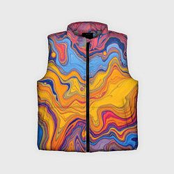 Детский жилет Поток разноцветной краски, цвет: 3D-светло-серый