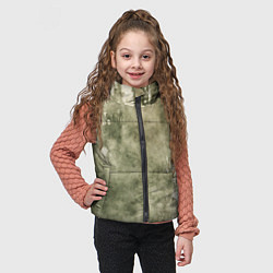 Детский жилет Текстура гранж хаки, цвет: 3D-светло-серый — фото 2