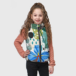 Детский жилет Цветы горошек абстракция, цвет: 3D-светло-серый — фото 2