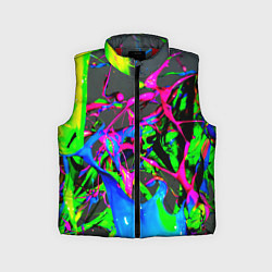 Детский жилет Неоновые краски всплеск, цвет: 3D-красный