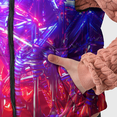 Детский жилет Неоновая геометрическая абстракция / 3D-Светло-серый – фото 5