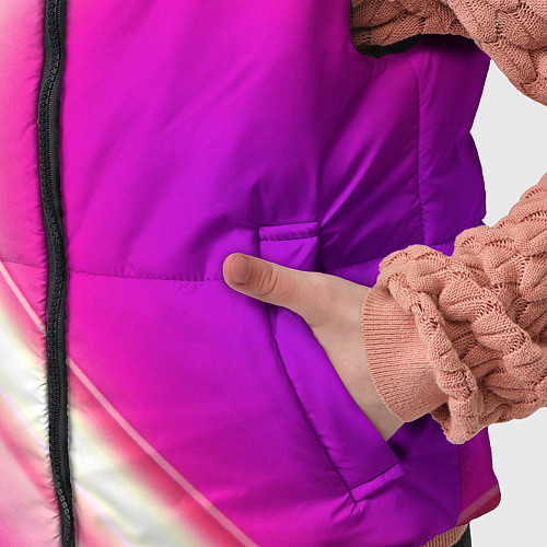 Детский жилет Неоновый свет текстура / 3D-Светло-серый – фото 5