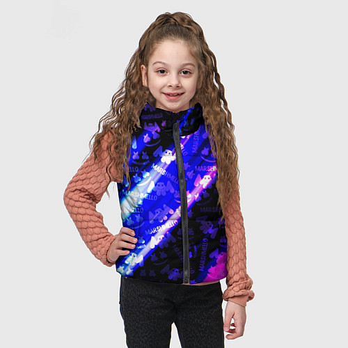 Детский жилет Marshmello neon steel / 3D-Красный – фото 3