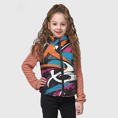 Детский жилет Граффити абстракция / 3D-Черный – фото 3