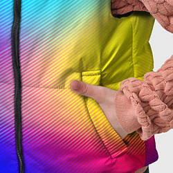 Детский жилет Линии геометрии градиент, цвет: 3D-светло-серый — фото 2