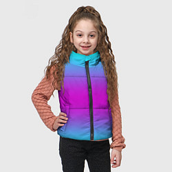 Детский жилет Градиент неоновые цвета, цвет: 3D-красный — фото 2