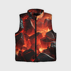 Детский жилет Текстура черных камней, цвет: 3D-светло-серый