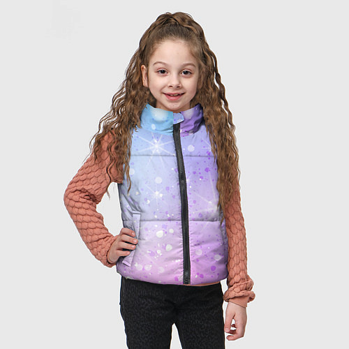 Детский жилет Абстрактный фон с бликами / 3D-Светло-серый – фото 3