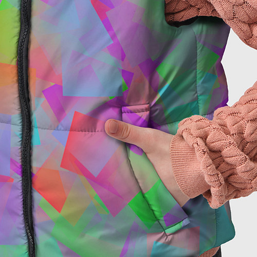 Детский жилет Разноцветные слайды - абстракция / 3D-Светло-серый – фото 5