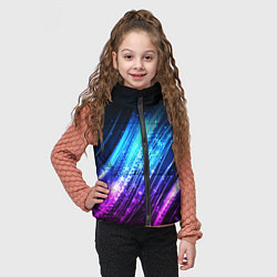 Детский жилет Неоновые звёзды текстура, цвет: 3D-черный — фото 2