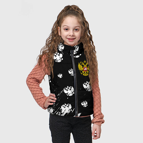 Детский жилет Герб РФ паттерн / 3D-Красный – фото 3