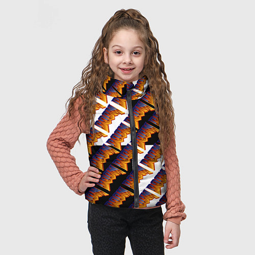 Детский жилет Doom logo pattern / 3D-Черный – фото 3