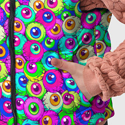 Детский жилет Глазные яблоки цветной паттерн, цвет: 3D-черный — фото 2