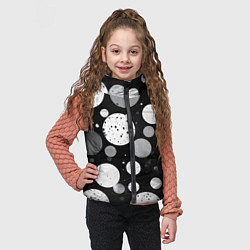 Детский жилет Круги на темном фоне, цвет: 3D-черный — фото 2