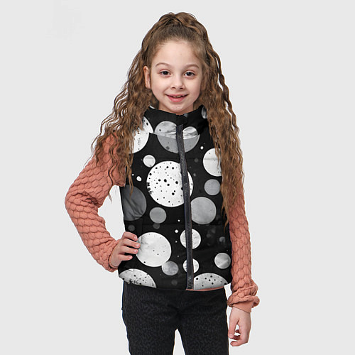 Детский жилет Круги на темном фоне / 3D-Черный – фото 3