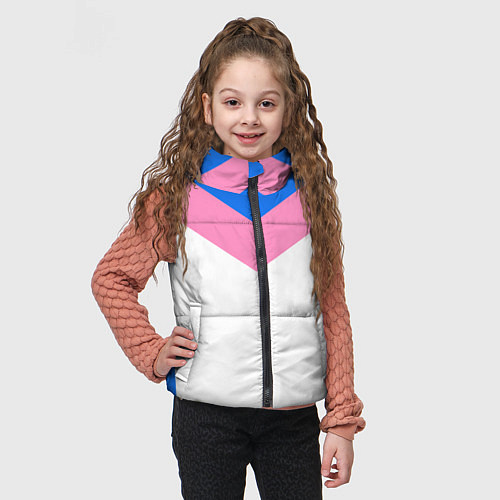 Детский жилет В стиле 90-х ретро спортивная / 3D-Светло-серый – фото 3