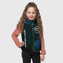 Детский жилет Stumble Guys glitch blue, цвет: 3D-черный — фото 2