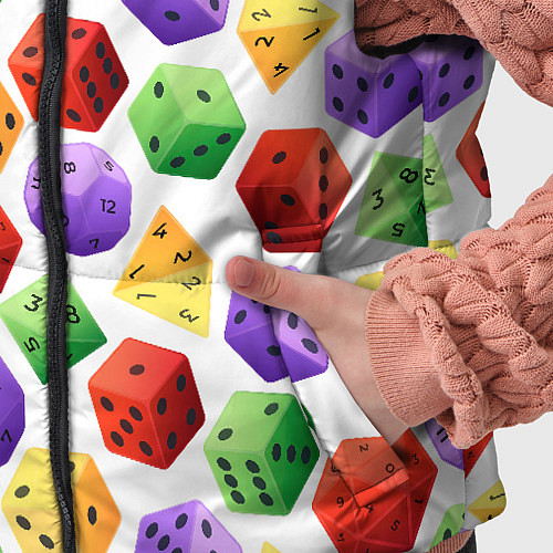 Детский жилет Игровые разноцветные кости паттерн / 3D-Светло-серый – фото 5