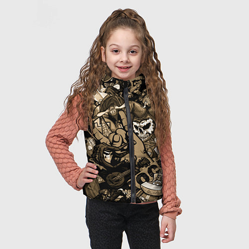 Детский жилет Король и шут средневековья играют рок / 3D-Черный – фото 3