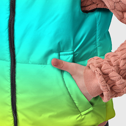 Детский жилет Кислотный градиент абстракция / 3D-Светло-серый – фото 5