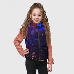 Детский жилет Космическая геометрия, цвет: 3D-красный — фото 2