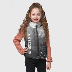Детский жилет Sporting - grey gradient вертикально, цвет: 3D-черный — фото 2
