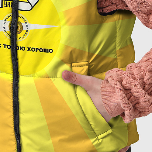 Детский жилет Руки вверх компакт диск / 3D-Светло-серый – фото 5