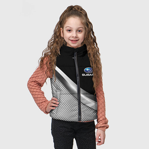 Детский жилет Subaru metal steel / 3D-Черный – фото 3