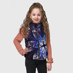 Детский жилет Фрактальный узора стекло, цвет: 3D-светло-серый — фото 2