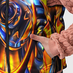 Детский жилет Жидкие краски фрактал, цвет: 3D-красный — фото 2