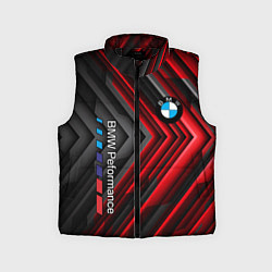 Детский жилет BMW geometry stripes red, цвет: 3D-черный