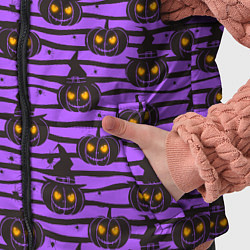 Детский жилет Хэллоуин - тыква со светящимися глазами, цвет: 3D-черный — фото 2