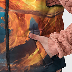 Детский жилет Вода и огонь, цвет: 3D-красный — фото 2