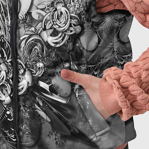 Детский жилет Абстракция оптический узор / 3D-Светло-серый – фото 5