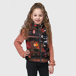 Детский жилет Оптические фигуры абстракция, цвет: 3D-черный — фото 2