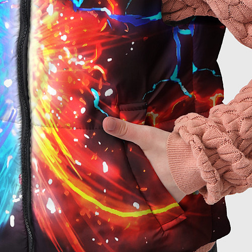 Детский жилет Битва планет абстракция / 3D-Светло-серый – фото 5