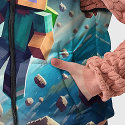 Детский жилет Стив с мечом в космосе -Майнкрафт, цвет: 3D-черный — фото 2