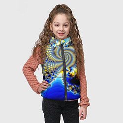 Детский жилет Фрактальный психоделики узор, цвет: 3D-красный — фото 2
