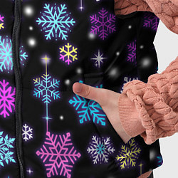 Детский жилет Разноцветные снежинки, цвет: 3D-светло-серый — фото 2