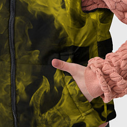 Детский жилет Жёлтый дым в огне, цвет: 3D-черный — фото 2