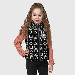 Детский жилет The Witcher лого гейм паттерн, цвет: 3D-красный — фото 2