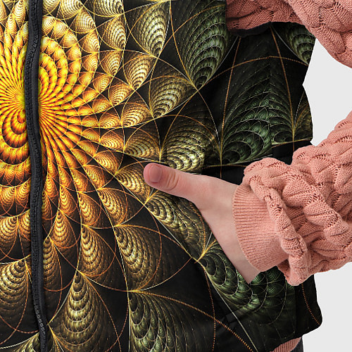 Детский жилет Оптический узор фракталы / 3D-Светло-серый – фото 5