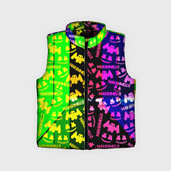 Детский жилет Marshmello pattern neon steel, цвет: 3D-черный