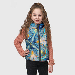 Детский жилет Оптический узор фрактальный, цвет: 3D-светло-серый — фото 2